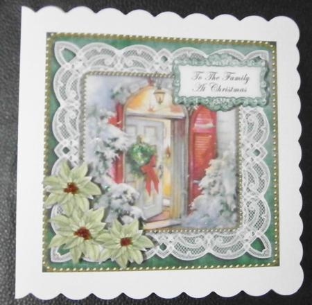 Christmas Door Family at Christmas 8in Sentiment Topper by Davina Rundle