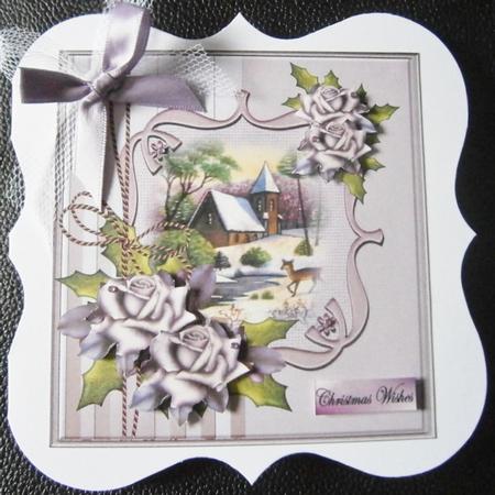 Vintage Romantic Snowscene by Davina Rundle