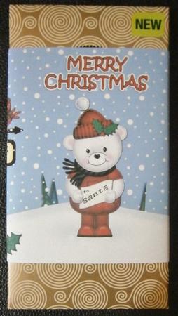 Christmas Teddy Ed Chocolate Wrapper by Davina Rundle