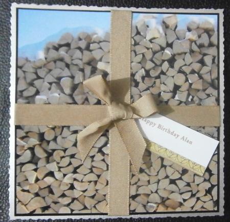 Snowcovered Pile of Chopped Wood Topper by Davina Rundle