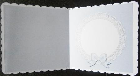Square Pearls and Lace Card Front or Insert by Davina Rundle