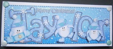 Xmas Large Dl Taylor Quick Card N 3D Decoupage by Davina Rundle