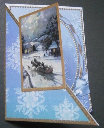 Christmas Scene Corner Card by Davina Rundle