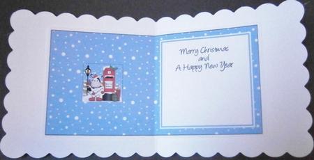 Xmas Milly Moo Cow N Postbox Matching Insert Sq Landscape by Davina Rundle