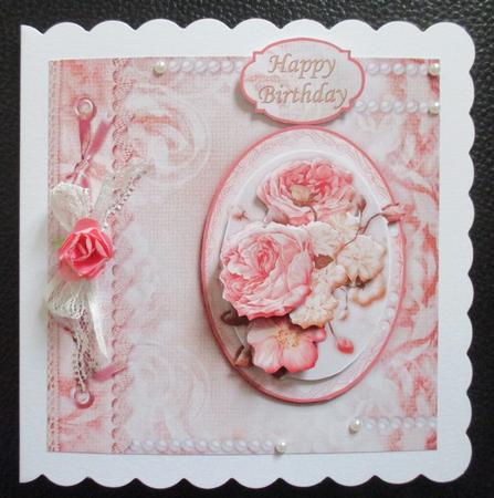 Shabby Chic Peach Florals Topper & Decoupage by Davina Rundle