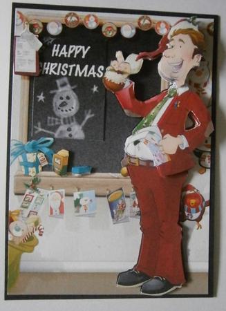 Christmas Thank You Teacher Male. by Davina Rundle