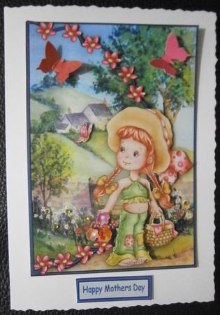 Out for a Picnic Envelope Card with Decoupage by Davina Rundle