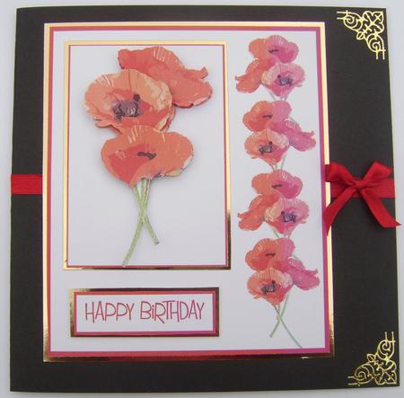 Perfect Poppies Decoupage Card by Davina Rundle