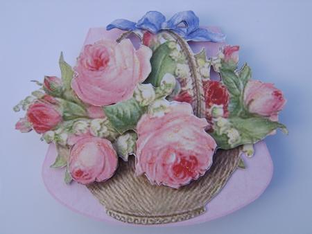 Rose Basket-wobble Card by Davina Rundle