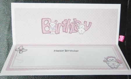 Birthday Teddies Large Dl Matching Large Dl Insert by Davina Rundle