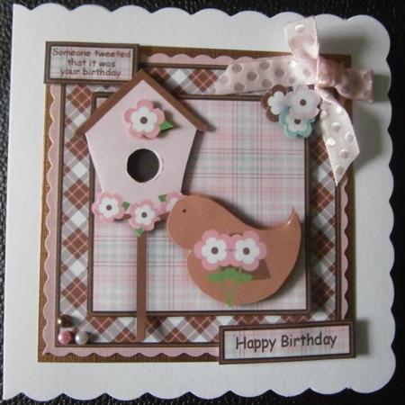 Someone Tweeted That It Was Your Birthday 6x6 Card Front by Davina Rundle