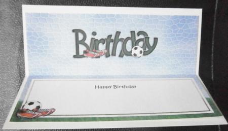 Birthday Football Large Dl Sports Matching Large Dl Insert by Davina Rundle