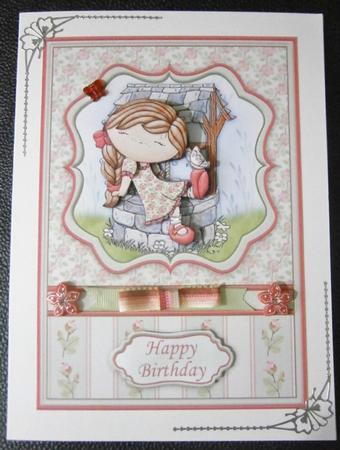 Butterfly Izzy Birthday or Mother's Day Topper & Decoupage by Davina Rundle