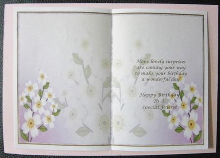 Pretty Floral Friend Insert by Davina Rundle