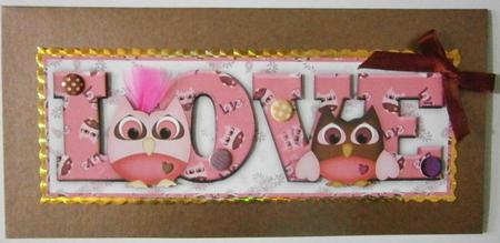 Owl Always Love You Love Large Dl Word Card by Davina Rundle