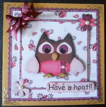 Owl Always Love You 6x6 Square Card with Decouapge by Davina Rundle