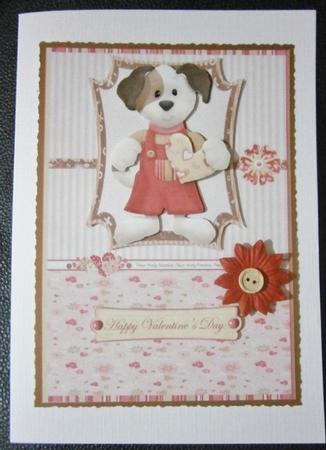 Puppy Love Card Front with Topper by Davina Rundle