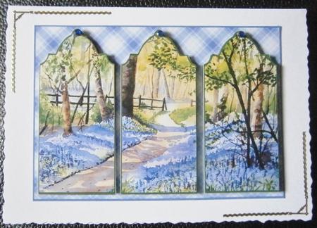 Bluebell Woods Triptych by Davina Rundle
