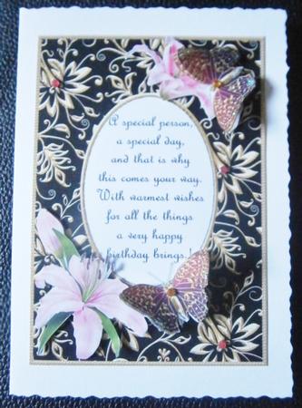 Birthday Butterflies with Poem 2 by Davina Rundle