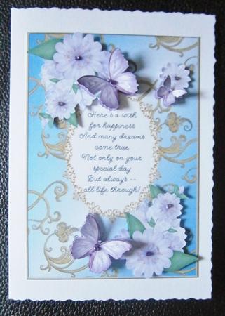 Butterflies with Gold Flourishes and Poem 10 by Davina Rundle