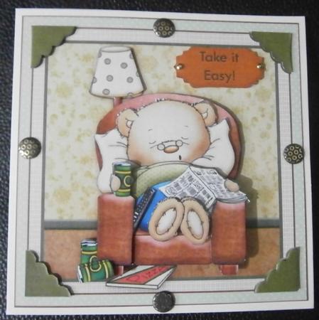 Slouch Couch Ted Topper & Decoupage Mini Kit by Davina Rundle
