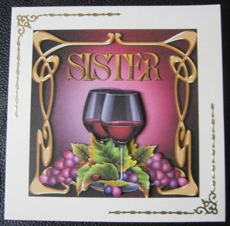 Art Nouveau Red Wine - Sister - More Available by Davina Rundle