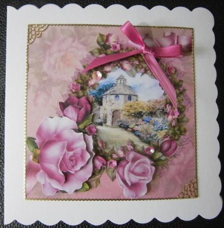 Dovecote Garland Card Front by Davina Rundle