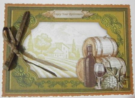 Taste of Provence Birthday Retirement Wine Decoupage by Davina Rundle