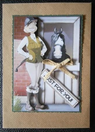 Horse Rider Lady Blond by Davina Rundle