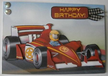 Formula 1 Racing Car Dude by Davina Rundle