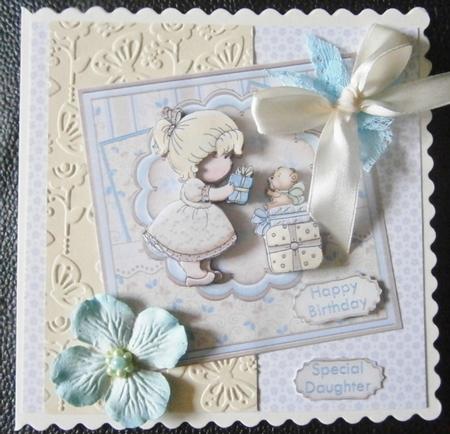 Little Bear's Present Birthday Card Topper & Decoupage by Davina Rundle