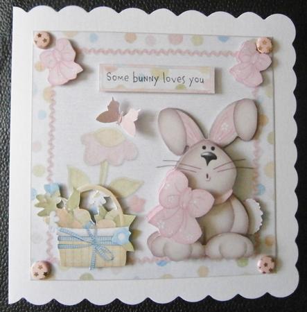 Cute Easter Bunny Pink by Davina Rundle