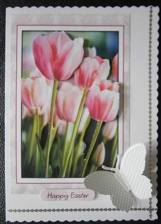 Pink Tulips Decoupage by Davina Rundle