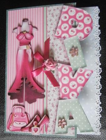 Over the Side Diva in Pink Female Birthday by Davina Rundle