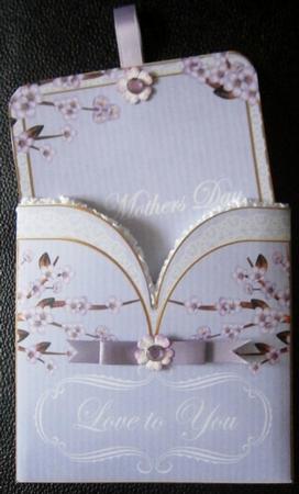 Lilac Blossom Mothers Day Vintage Pocket Pull Card Kit by Davina Rundle