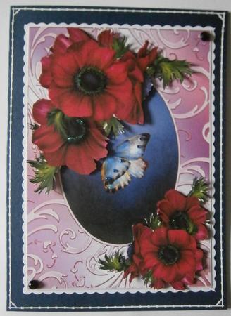 Anemones & Shimmering Frame + Decoupage by Davina Rundle
