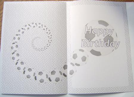 Football Fan Birthday Insert Patterned by Davina Rundle