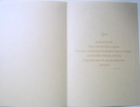 Wedding/anniversary/romance/love Insert by Davina Rundle