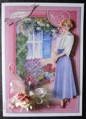 Lady in Cottage Garden Topper & Decoupage by Davina Rundle