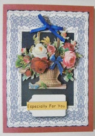Basket of Flowers Quick Card by Davina Rundle