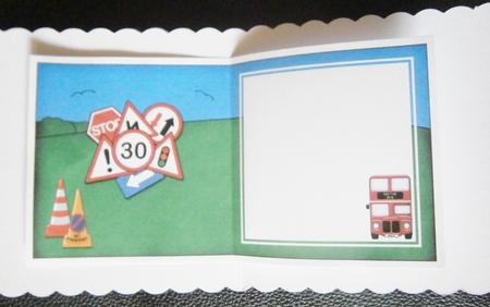 Big Red Bus Matching Insert Square by Davina Rundle