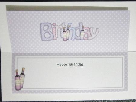 Birthday Wines Large Dl Insert by Davina Rundle
