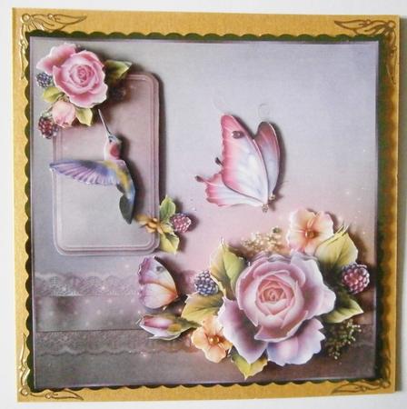 Magical Rose Garden 8" Square Card Mini-kit by Davina Rundle