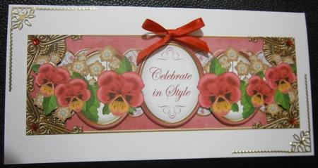 Dred Pansy Celebrate in Style Large Dl Topper by Davina Rundle