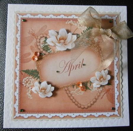 Borange Magnolia April 8in Vintage Decoupage Topper by Davina Rundle