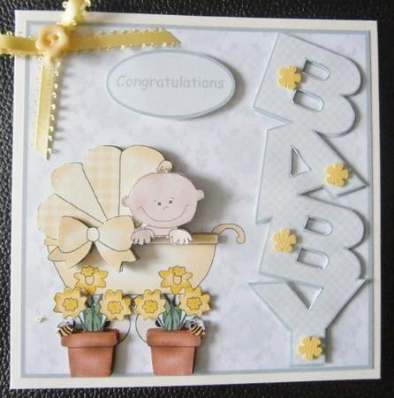 Spring Baby Card Front by Davina Rundle