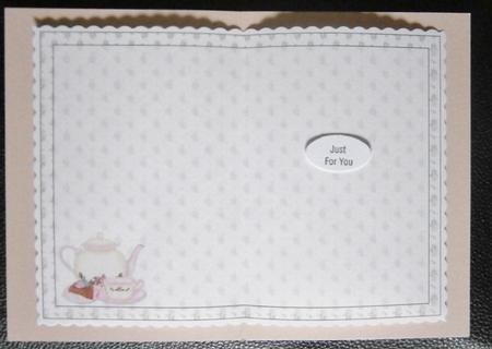 Afternoon Tea Card Insert by Davina Rundle