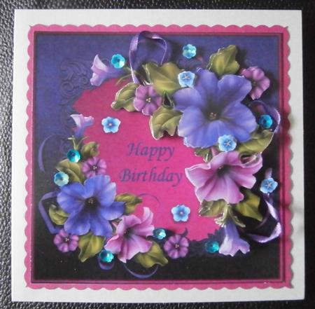 Pretty Petunias 8x8 Mini Kit by Davina Rundle