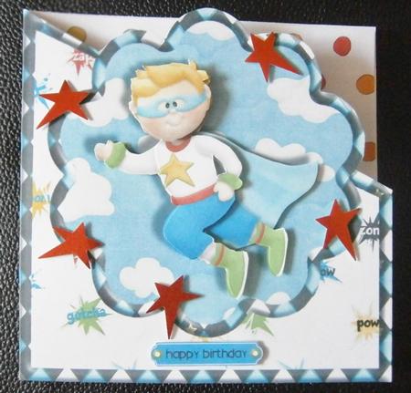 My Hero Scalloped Over the Edge Card by Davina Rundle