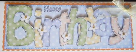 Large Dl Birthday Quick Card N 3D Decoupage by Davina Rundle